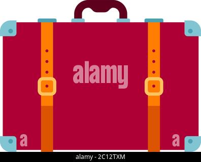 Travel suitcase vector icon flat isolated Stock Vector