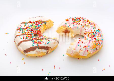 Donuts on white background Stock Photo