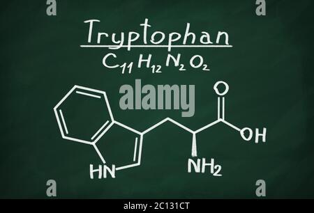 Tryptose Structure Structural model of Tryptophan Stock Photo - Alamy