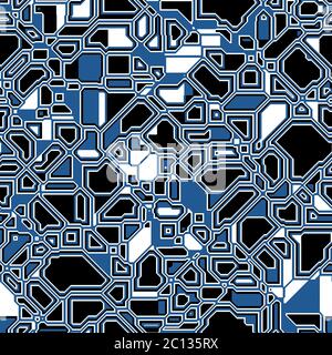 seamless abstract pattern technology geometric polygonal background for your design Stock Photo