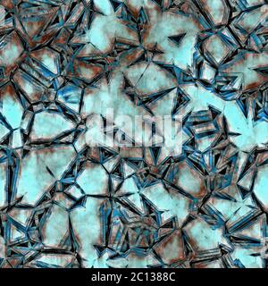 Galvanized seamless metal rust holey background texture. Stock Photo