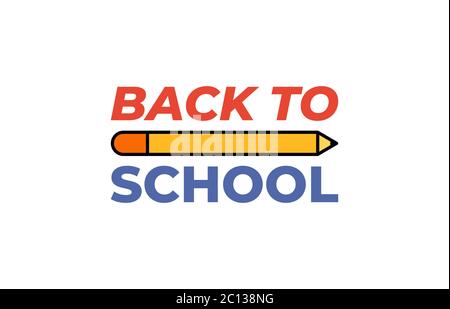 Colour Pencil icon, vector illustration. Back to School concept Stock Vector