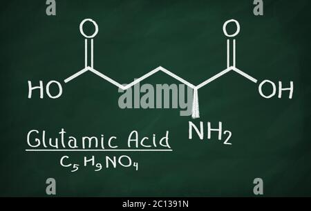 Structural model of Glutamic Acid Stock Photo