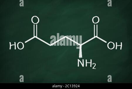 Structural model of Glutamic Acid Stock Photo