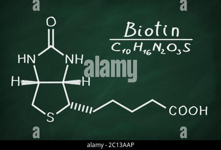 Structural model of Vitamin B6 (Biotin) Stock Photo