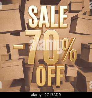 Sticker 70 percent off icon hi-res stock photography and images