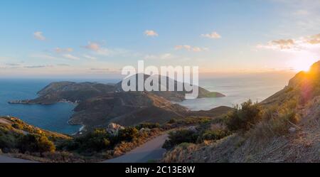 Landscape of Mani region in Laconia Peloponnese,Greece Stock Photo