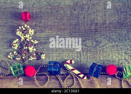 Christmas Tree gift boxes Stock Photo