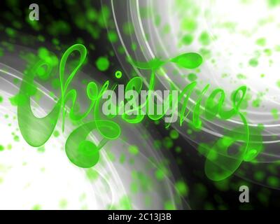 Christmas word lettering written with green fire flame or smoke on blurred bokeh background Stock Photo