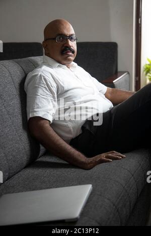 Businessman working from home stock photo Stock Photo