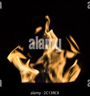 Fire on black background Stock Photo