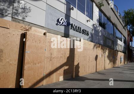 West Hollywood, California, USA 13th June 2020 A general view of atmosphere of The Palms former location where Singer Jim Morrison and The Doors went for drinks or hang out at 8572 Santa Monica Blvd on June 13, 2020 in West Hollywood, California, USA. Photo by Barry King/Alamy Stock Photo Stock Photo