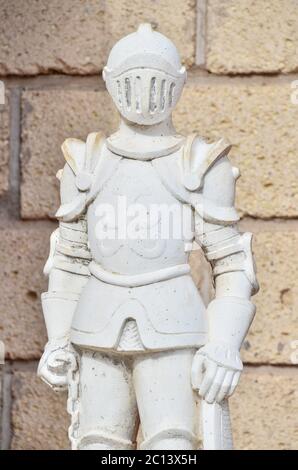 Statue of a Medieval Knight Stock Photo