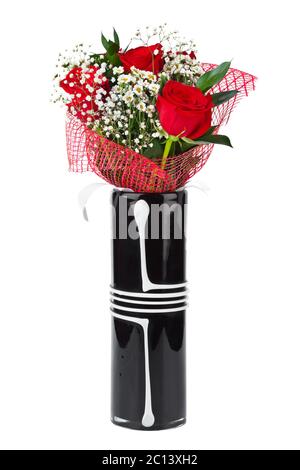 Roses in vase Stock Photo