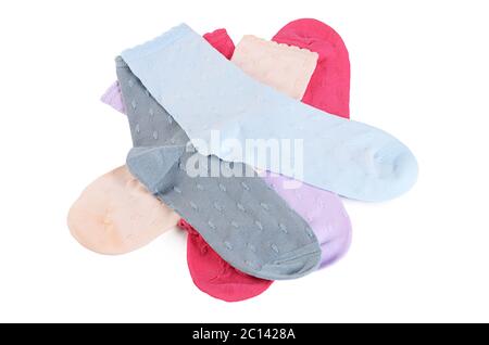 Women's socks isolated on white background Stock Photo