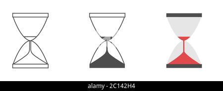 Hourglass vector icons Stock Vector