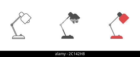 Table office Lamp vector icons Stock Vector