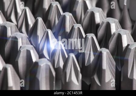 Set of bits in bit holder Stock Photo