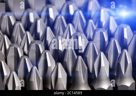 Set of bits in bit holder Stock Photo