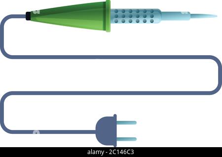 Plug soldering icon. Cartoon of plug soldering vector icon for web design isolated on white background Stock Vector