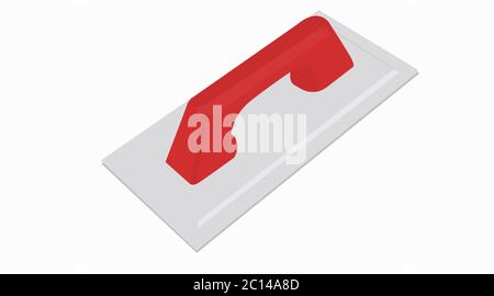 Vector Isolated Illustration of a Trowel Stock Vector