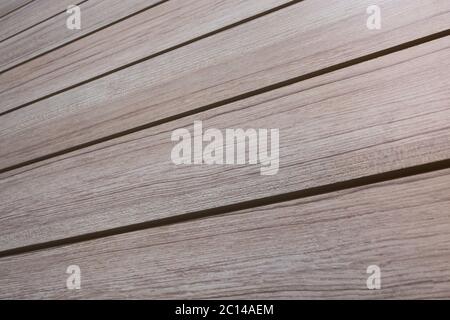 Surface texture of artificial wood wall made of substitute material Stock Photo