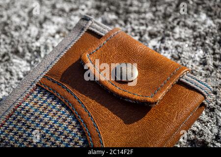 Checkered Brown Mini Wallet