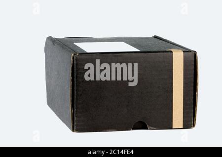 isolated old black box on white background Stock Photo