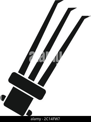 Ninja spikes icon. Simple illustration of ninja spikes vector icon for web design isolated on white background Stock Vector