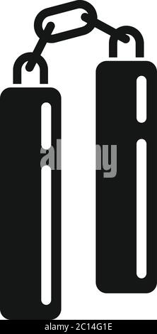 Nunchuck icon. Simple illustration of nunchuck vector icon for web design isolated on white background Stock Vector