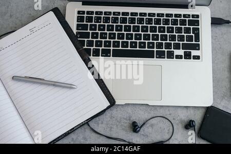 Working from home office remote work for freelance retouching, graphic design worker. Camera Photography Design Studio Editing Concept Stock Photo