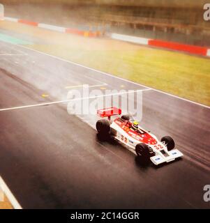 A 1978 Theodore TR1 historic formula one car during the Silverstone Classic 2019. Stock Photo