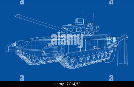 Electric Tank Charging Station Sketch. Vector Stock Vector