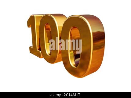 Gold 3d 100th Anniversary Sign Stock Photo - Alamy
