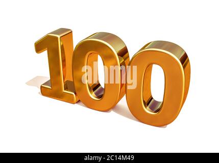 Gold 3d 100th Anniversary Sign Stock Photo - Alamy