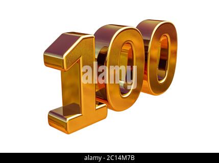 Gold 3d 100th Anniversary Sign Stock Photo - Alamy