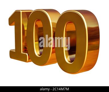 Gold 3d 100th Anniversary Sign Stock Photo - Alamy