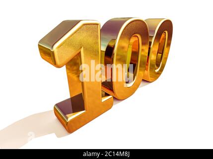 Gold 3d 100th Anniversary Sign Stock Photo - Alamy