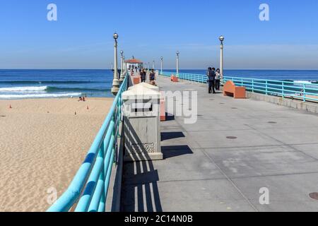 Manhattan Beach Pier is a pier located in Manhattan Beach, California, on the coast of the Pacific Ocean.
