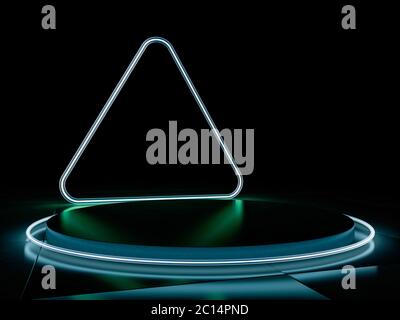 Neon abstract background of lines. 3D rendering Stock Photo