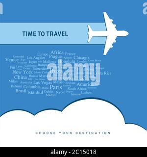 time for travel icon illustration in blue color Stock Vector