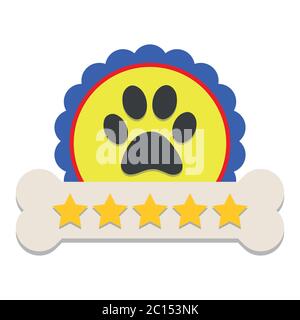 Pet related five stars rating Stock Vector