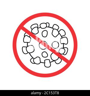 Caution coronavirus sign,  Stop coronavirus Stock Vector