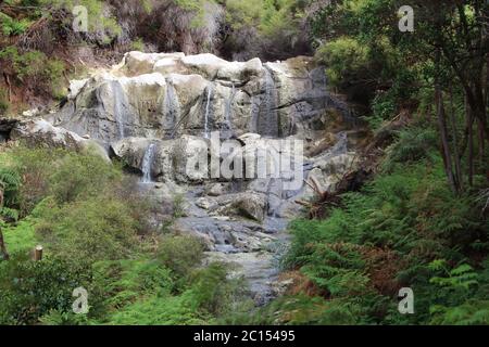 Scenic Kakahi Falls waterfall in New Zealand Stock Photo