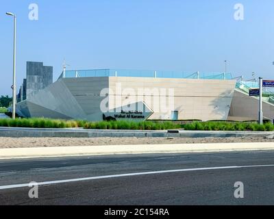 middle east 14 june 2020 abu dhabi, leaning pillars of war memorial united arab emirates Stock Photo