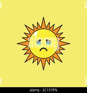 This illustration depicts the sun's mascot. This illustration can be used for various needs both for commercial, educational or personal needs. Stock Vector