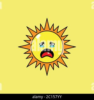 This illustration depicts the sun's mascot. This illustration can be used for various needs both for commercial, educational or personal needs. Stock Vector