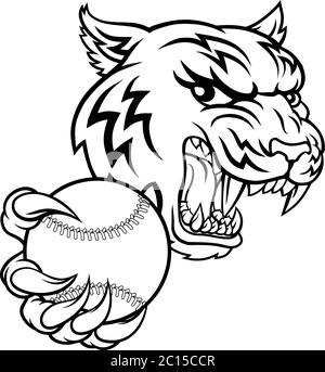 Tiger Tennis Player Animal Sports Mascot Stock Vector