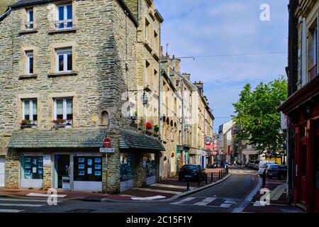 France, Normandy, Manche department, Cherbourg-Octeville, angle rue Grande Rue and place de la Revolution Stock Photo