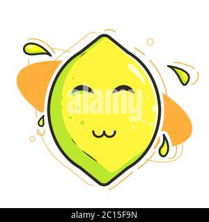 Lemon cartoon logo design vector template Stock Vector